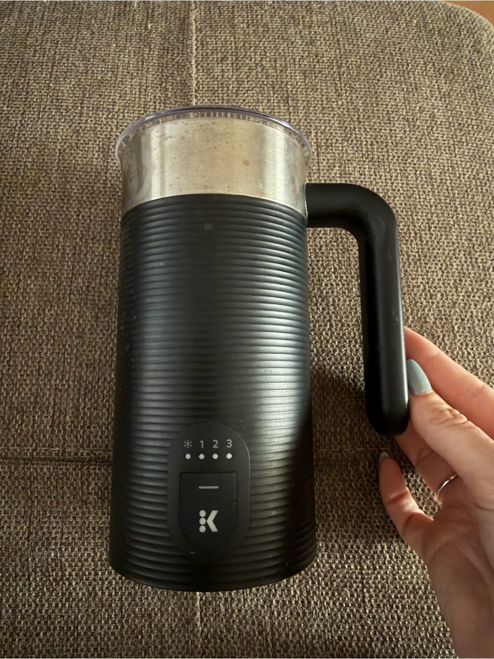 Milk Frother Pitcher – Black Electric Milk Frother